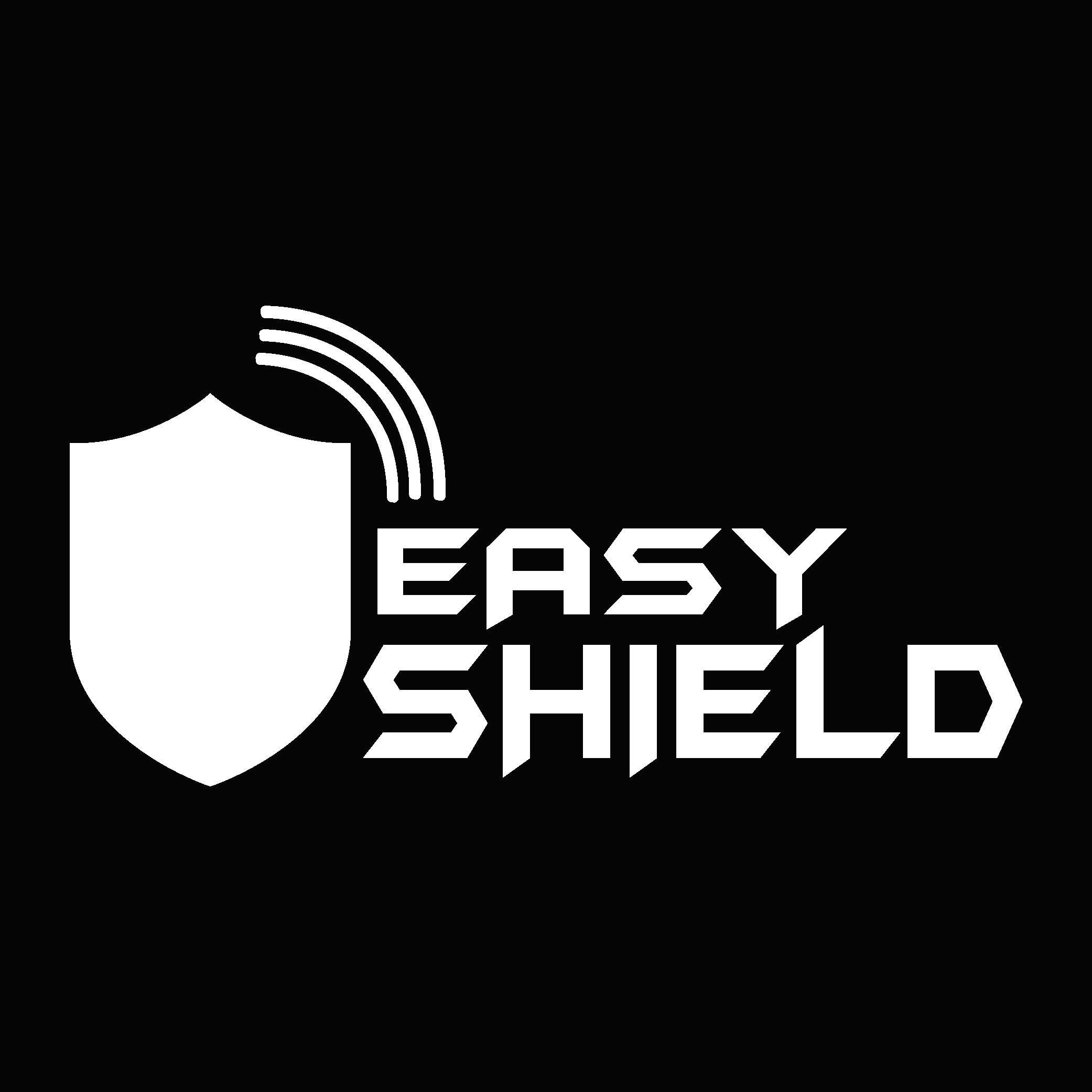 Easy Shield White Logo Vector Logo